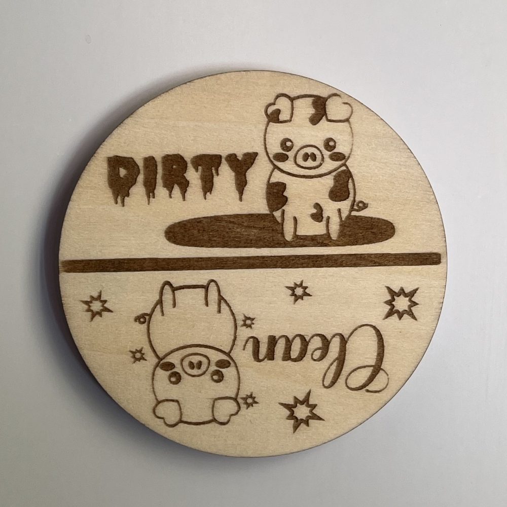 Dirty & Clean Pig Dishwasher Magnet